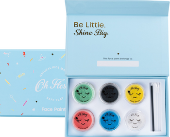 Oh Flossy, Naturalny zestaw do malowania twarzy z akcesoriami, bez konserwantów