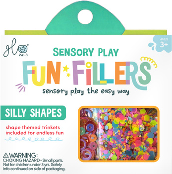 Glo Pals - KSZTAŁTY Fun Fillers Wkład, figurki, brokaty i barwniki do słoików, zabaw sensorycznych SHAPES